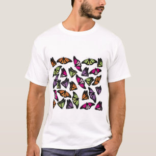 Colourful Butterflies Pattern T-Shirt
