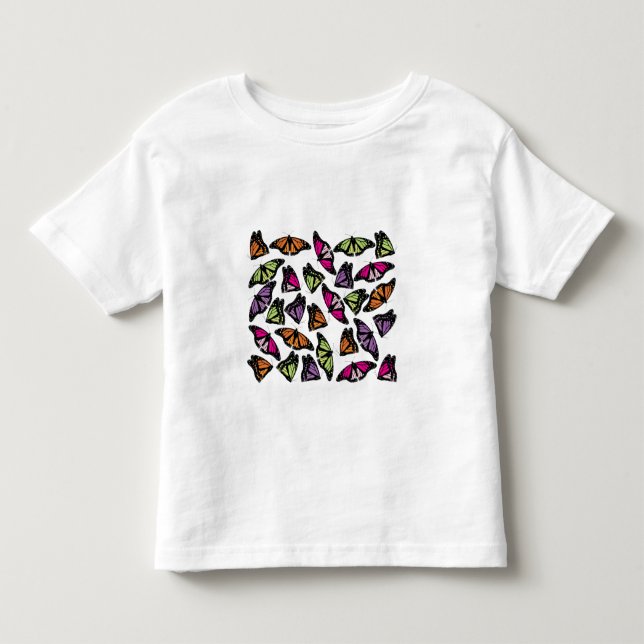 Colourful Butterflies Pattern Toddler T-Shirt (Front)