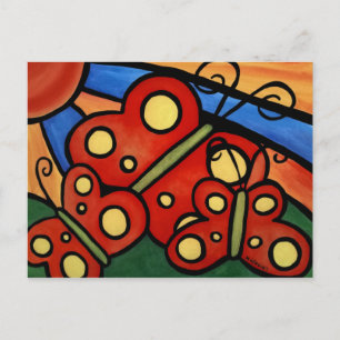 Colourful Butterflies Postcard