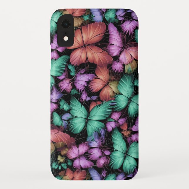 Colourful Butterflies Print Case-Mate iPhone Case (Back)