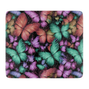 Colourful Butterflies Print Cutting Board