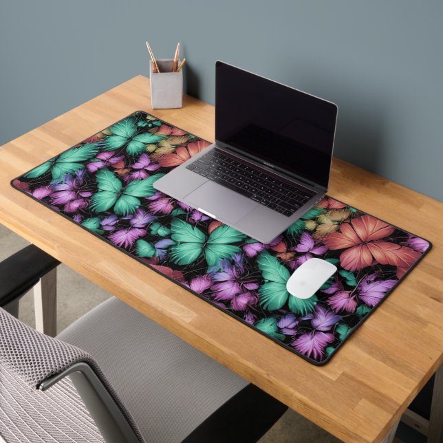 Colourful Butterflies Print Desk Mat (Office 2)