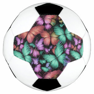 Colourful Butterflies Print Football