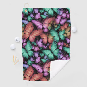 Colourful Butterflies Print Golf Towel