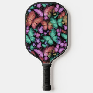 Colourful Butterflies Print Pickleball Paddle