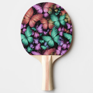 Colourful Butterflies Print Ping Pong Paddle