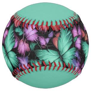 Colourful Butterflies Print Softball