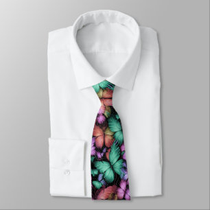Colourful Butterflies Print Tie