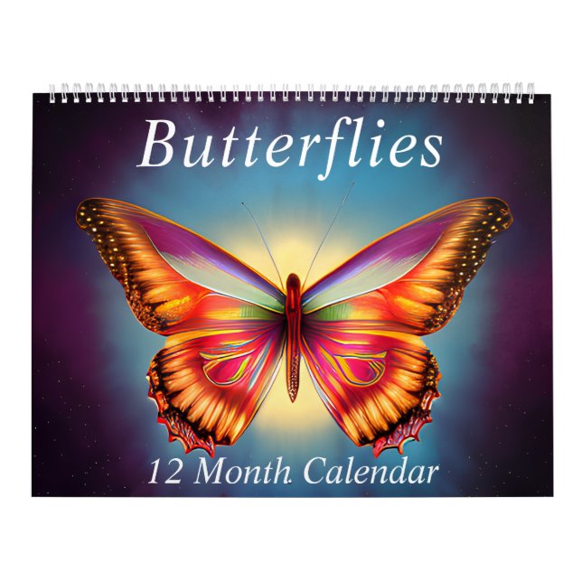 Colourful Butterflies | Radiant Butterfly Magic Calendar (Cover)