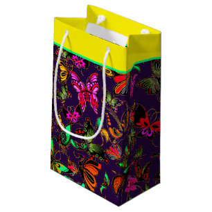 Colourful butterflies small gift bag
