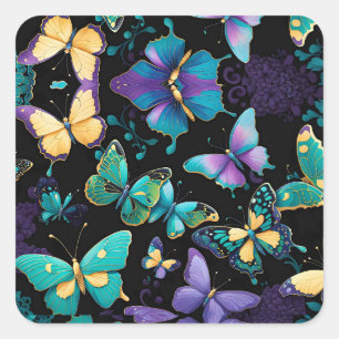 Colourful Butterflies  Square Sticker
