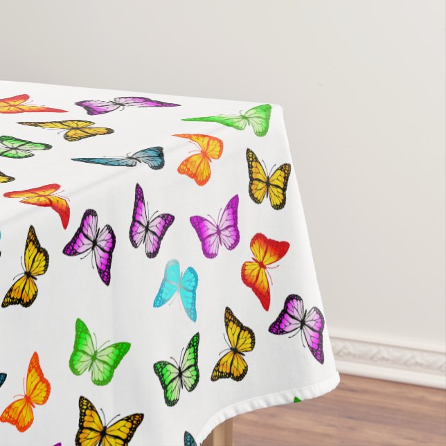 Colourful butterflies tablecloth (In Situ)