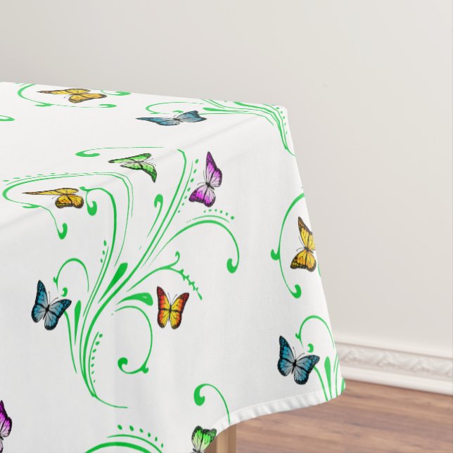 Colourful butterflies tablecloth (In Situ)