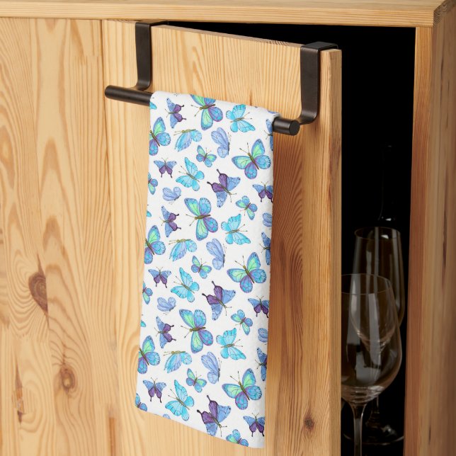 Colourful Butterflies Tea Towel (Thirds Fold)