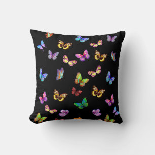 Colourful Butterflies Throw Pillow