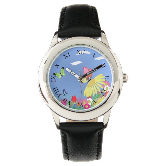Colourful Butterflies Watch (Front)