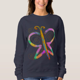 Colourful Butterfly Abstract Art to Wear Sweatshirt