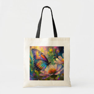 Colourful Butterfly and Wildflowers at Sunrise Tote Bag