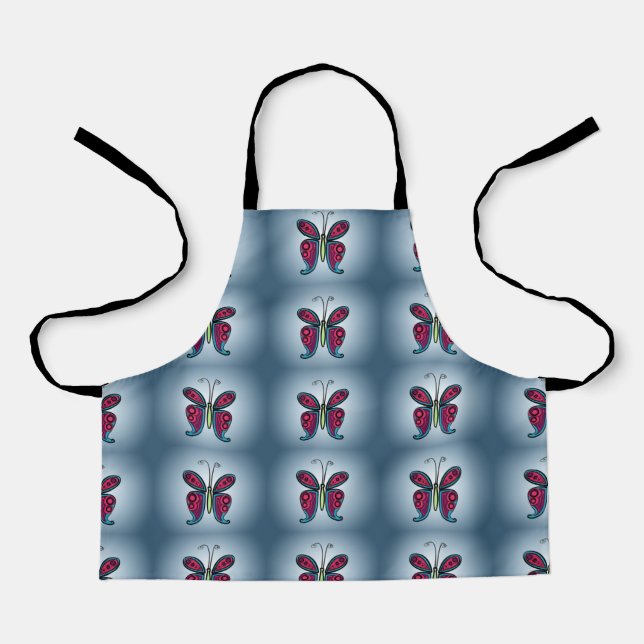 Colourful butterfly apron (Front)