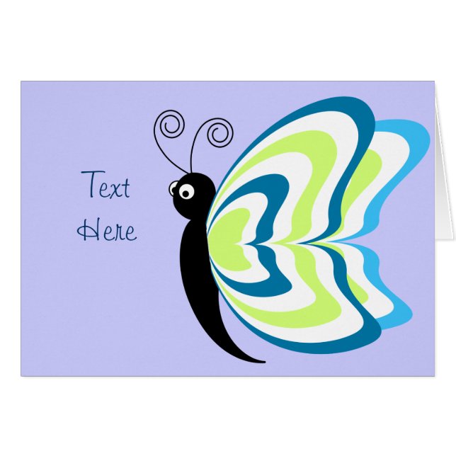 Colourful Butterfly Art Cards (Front Horizontal)