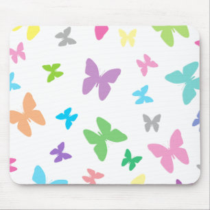 Colourful butterfly art mouse mat