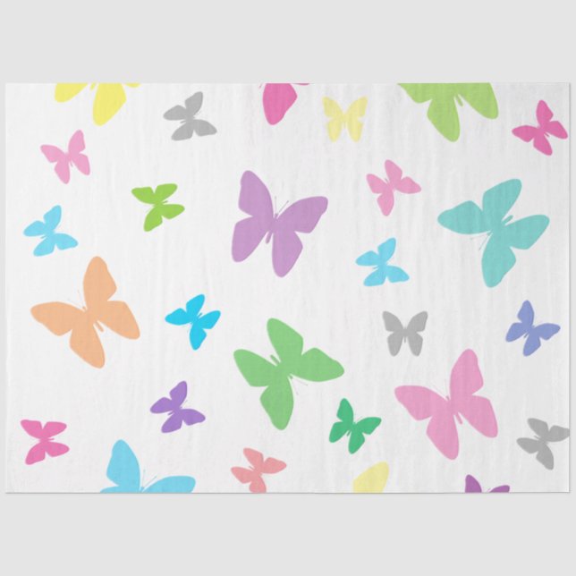Colourful butterfly art tissue paper (Front)