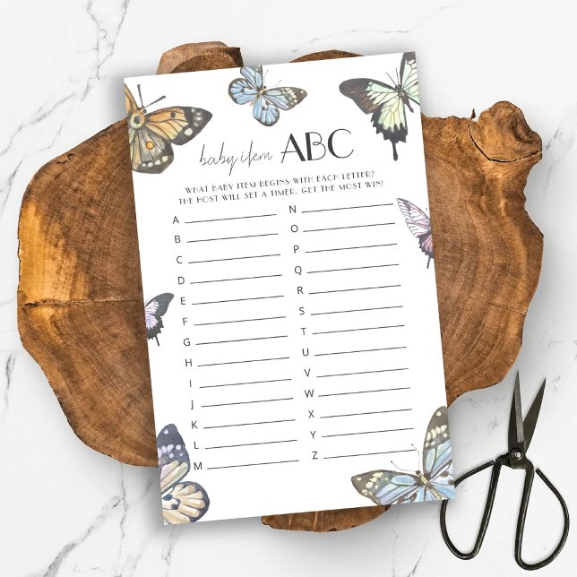 Colourful Butterfly Baby Shower Baby Item ABC (Creator Uploaded)