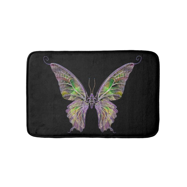 Colourful Butterfly Bath Mat (Front)