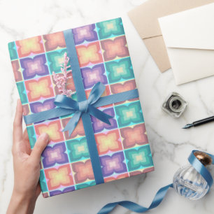 : Colourful Butterfly Blossom Pattern Wrapping Paper