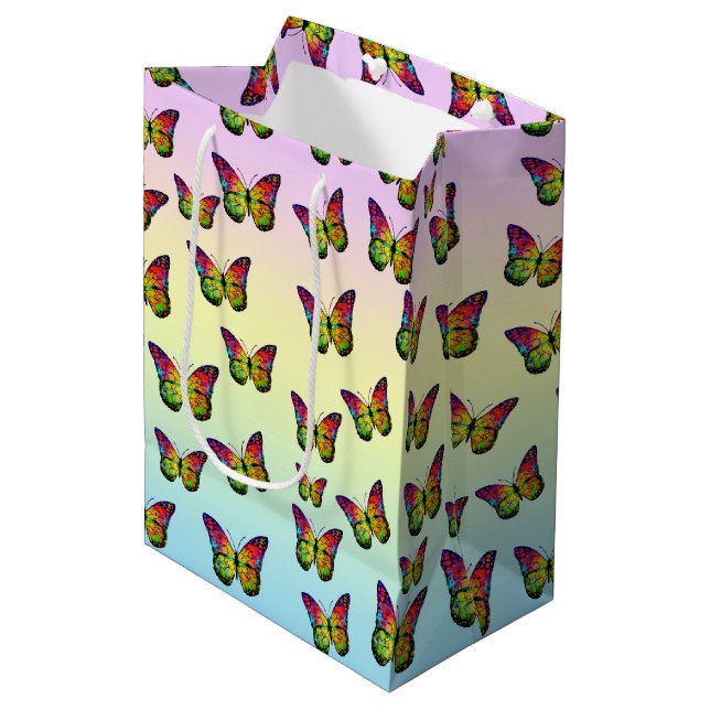 Colourful Butterfly Butterflies Gift Ideas Medium Gift Bag (Front Angled)