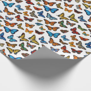 Colourful Butterfly Collection Pattern Wrapping Paper