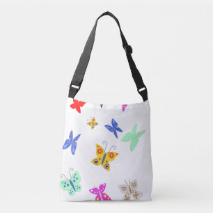 Colourful Butterfly   Crossbody Bag