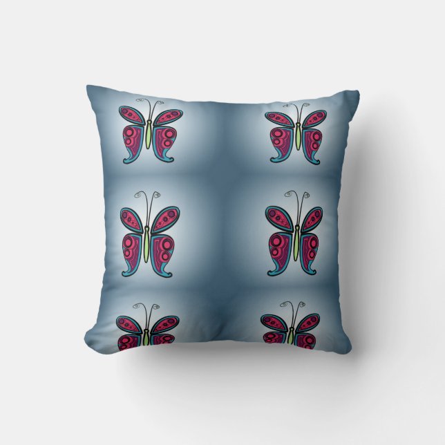 Colourful butterfly cushion (Front)