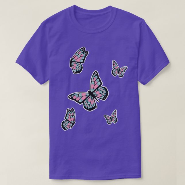 Colourful Butterfly Cute Light Butterflies Gift Id T-Shirt (Design Front)