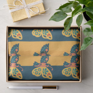 Colourful butterfly decoration with floral element tissue paper