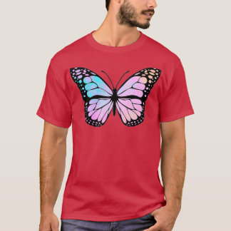 Colourful Butterfly Design 2 pink and blue T-Shirt