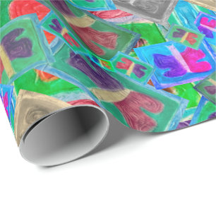 Colourful Butterfly Double Challenge   Wrapping Paper