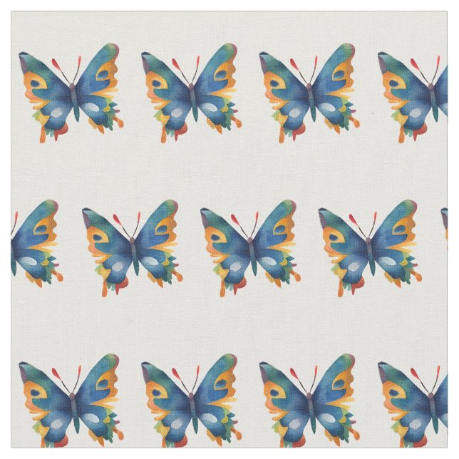 Colourful Butterfly drawing  Fabric (Close Up)