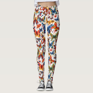 Colourful Butterfly drawing  Leggings