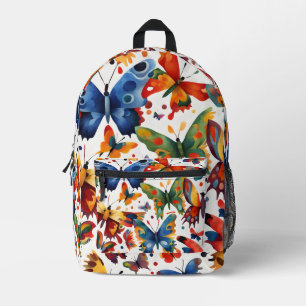 Colourful Butterfly drawing Printed Backpack
