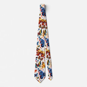 Colourful Butterfly drawing  Tie