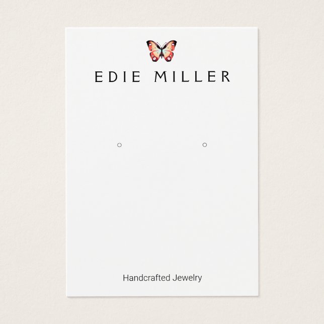 Colourful Butterfly Earring Display Card (Front)