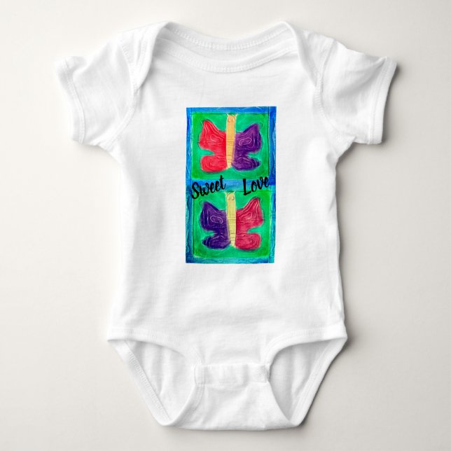  Colourful Butterfly | Filters | Basic | Baby Bodysuit (Front)