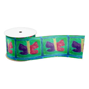 Colourful Butterfly Filters Basic Satin Ribbon