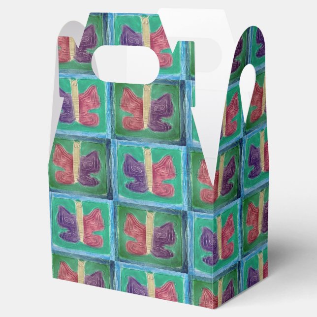 Colourful Butterfly | Filters | Half Drop | Gift Favour Box (Opened)