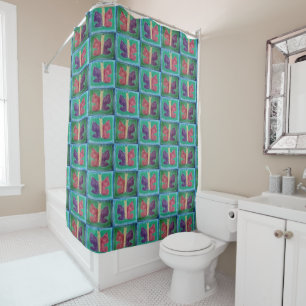 Colourful Butterfly   Filters   Half Drop   Shower Curtain