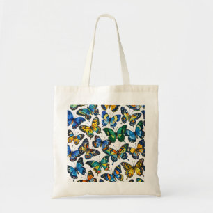 Colourful Butterfly Garden Pattern Tote Bag