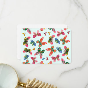 Colourful Butterfly Garden Postcard