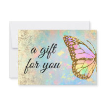 colourful butterfly gift certificate