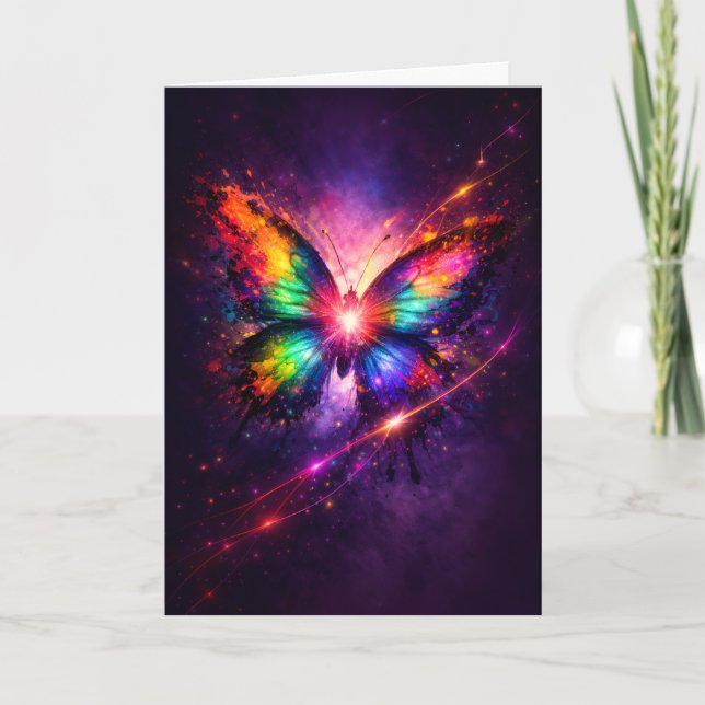 Colourful Butterfly Greeting Card (Front)